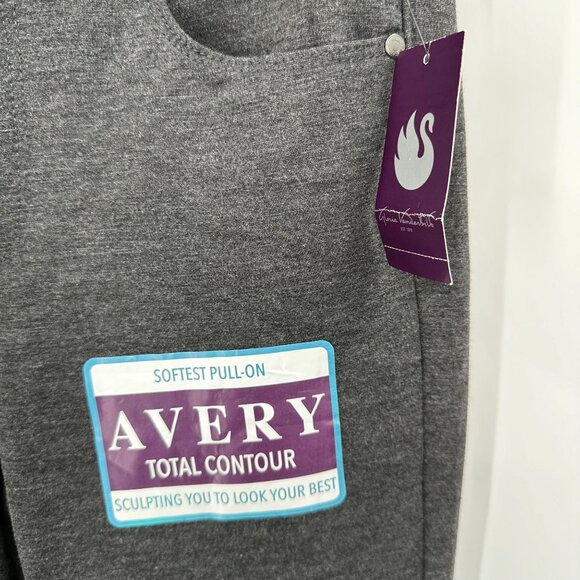 Gloria Vanderbilt Heather Grey Avery Pull-On Ponte Pant Slim Leg Mid-Rise Size 8 - Picture 4 of 8